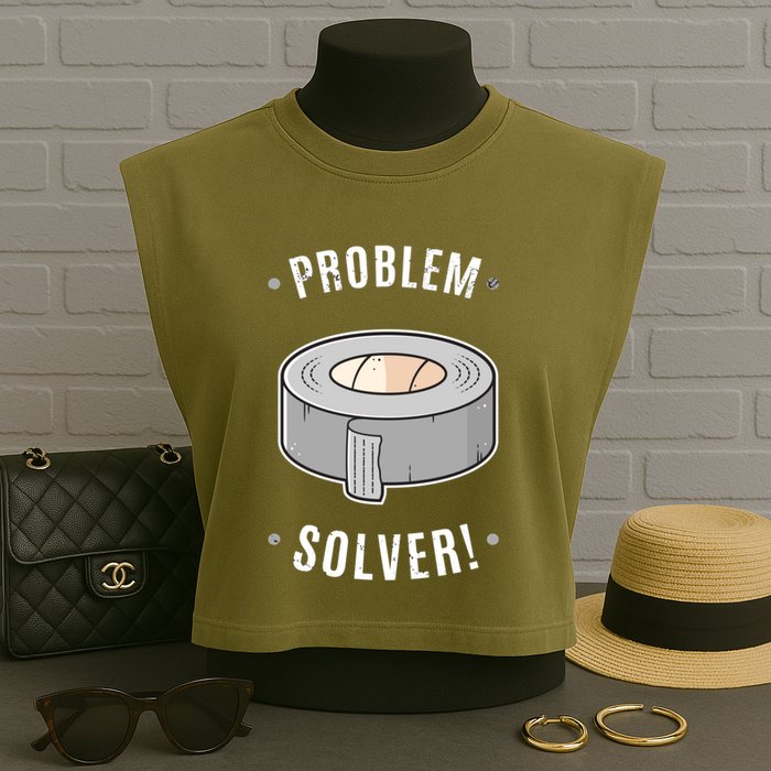 Duct Tape Problem Solver Garment-Dyed Women's Muscle Tee