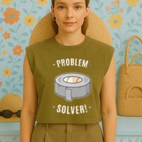 Duct Tape Problem Solver Garment-Dyed Women's Muscle Tee