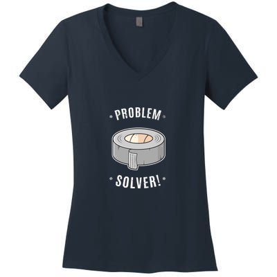 Duct Tape Problem Solver Women's V-Neck T-Shirt