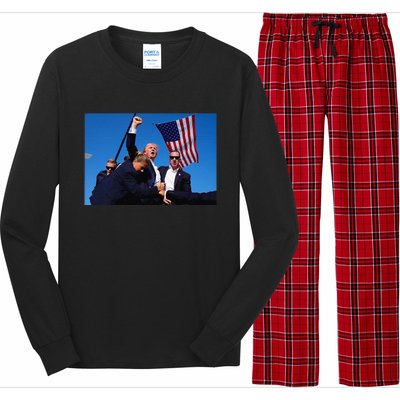 Donald Trump Photo After The Shooting At His Rally Long Sleeve Pajama Set