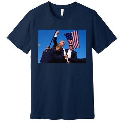 Donald Trump Photo After The Shooting At His Rally Premium T-Shirt