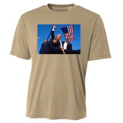 Donald Trump Photo After The Shooting At His Rally Cooling Performance Crew T-Shirt