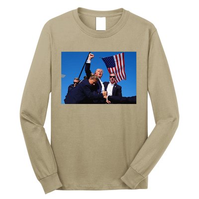 Donald Trump Photo After The Shooting At His Rally Long Sleeve Shirt