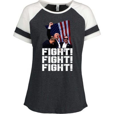 Donald Trump Photo After The Shooting At His Rally Enza Ladies Jersey Colorblock Tee