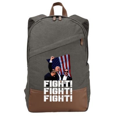 Donald Trump Photo After The Shooting At His Rally Cotton Canvas Backpack