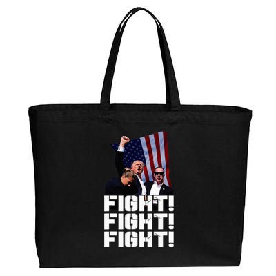 Donald Trump Photo After The Shooting At His Rally Cotton Canvas Jumbo Tote