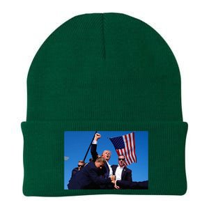 Donald Trump Photo After The Shooting At His Rally Knit Cap Winter Beanie