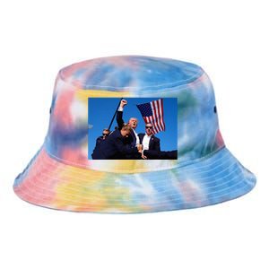 Donald Trump Photo After The Shooting At His Rally Tie Dye Newport Bucket Hat