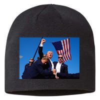 Donald Trump Photo After The Shooting At His Rally Sustainable Beanie