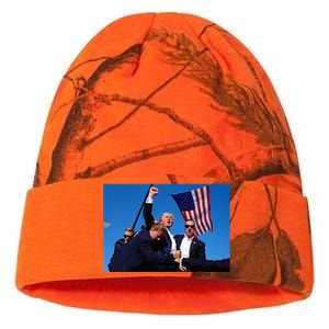 Donald Trump Photo After The Shooting At His Rally Kati Licensed 12" Camo Beanie