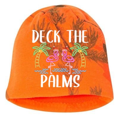 Deck The Palms Flamingo Christmas Tree Merry Christmas Gift Kati - Camo Knit Beanie