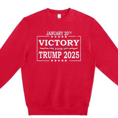 Donald Trump President Inauguration Day 2025 Victory Trump Premium Crewneck Sweatshirt