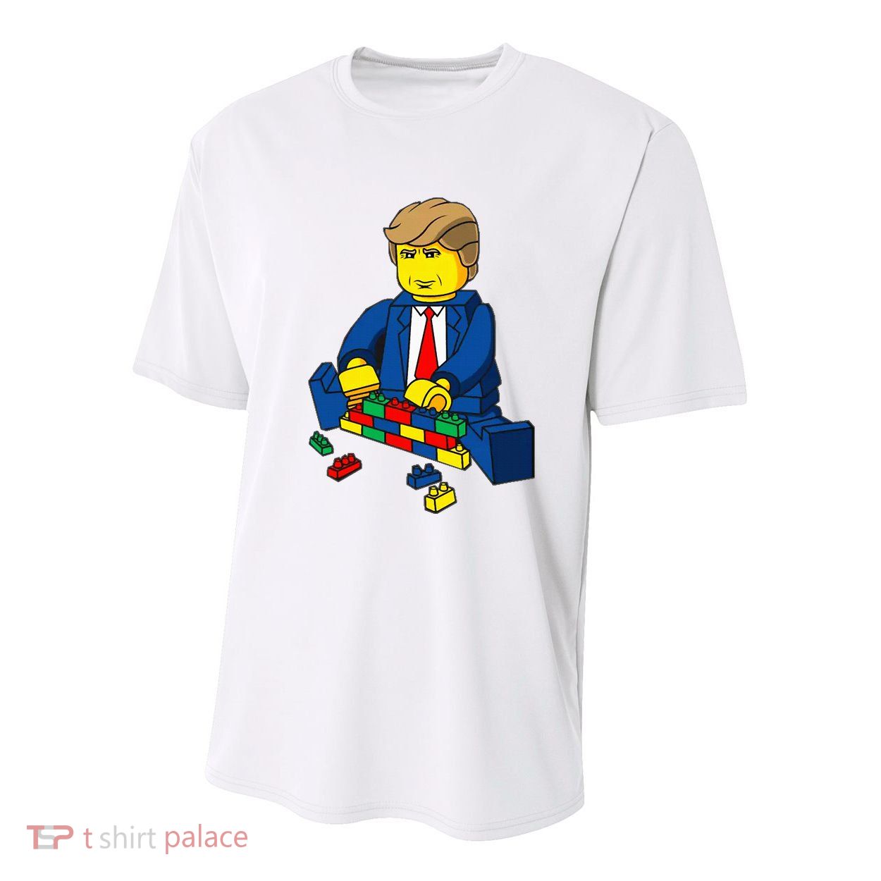 Donald Trump Presidential Building Brick Wall Youth Performance Sprint T-Shirt