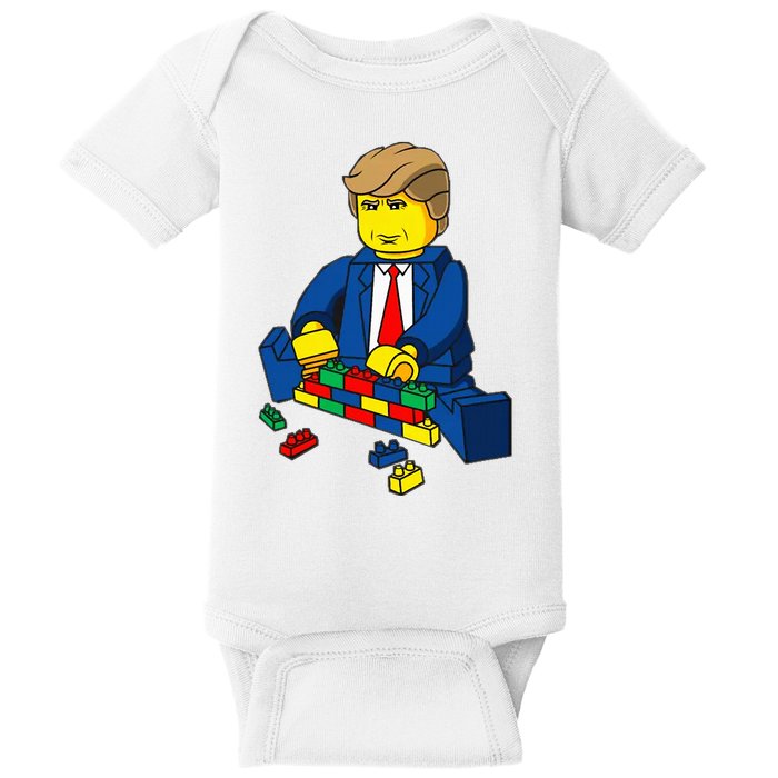 Donald Trump Presidential Building Brick Wall Baby Bodysuit
