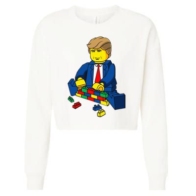 Donald Trump Presidential Building Brick Wall Cropped Pullover Crew