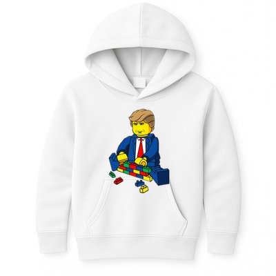 Donald Trump Presidential Building Brick Wall Kids Hoodie