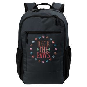 Deck The Paws Dog Lover Xmas Tree Funny Christmas Dog Saying Gift Daily Commute Backpack