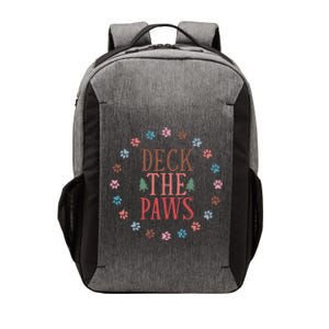 Deck The Paws Dog Lover Xmas Tree Funny Christmas Dog Saying Gift Vector Backpack