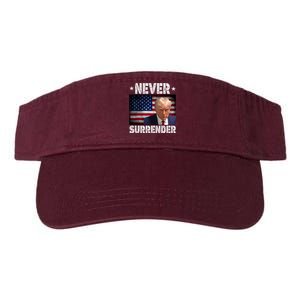 Donald Trump President Mugshot Never Surrender USA Flag Valucap Bio-Washed Visor