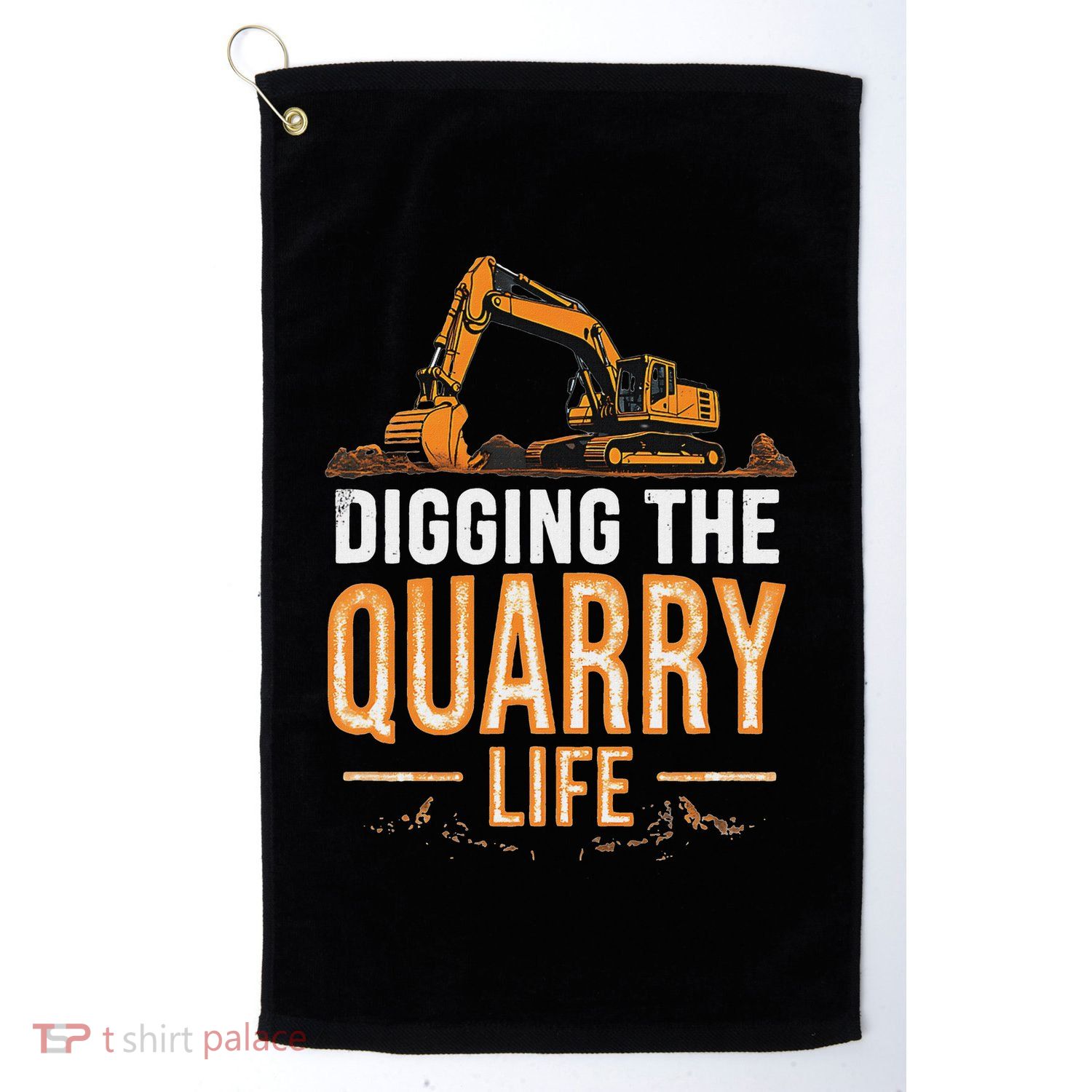 Digging The Quarry Life Excavation Golf Towel