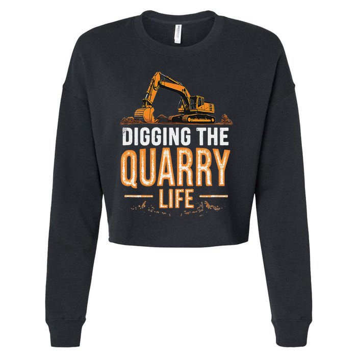 Digging The Quarry Life Excavation Cropped Pullover Crew