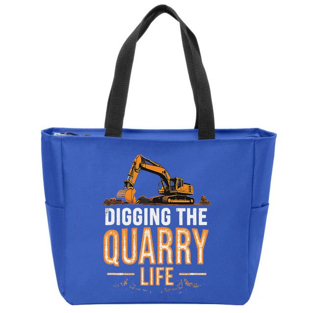 Digging The Quarry Life Excavation Zip Tote Bag