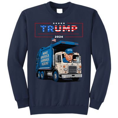 Donald Trump Rides In Garbage Truck Garbage For Trump Sweatshirt