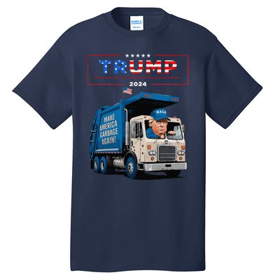 Donald Trump Rides In Garbage Truck Garbage For Trump Tall T-Shirt