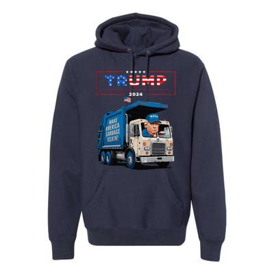 Donald Trump Rides In Garbage Truck Garbage For Trump Premium Hoodie