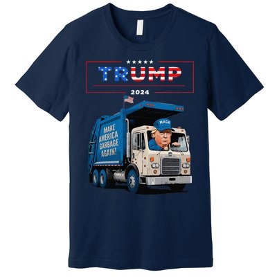 Donald Trump Rides In Garbage Truck Garbage For Trump Premium T-Shirt