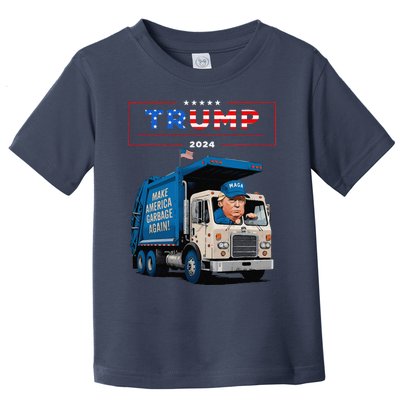 Donald Trump Rides In Garbage Truck Garbage For Trump Toddler T-Shirt