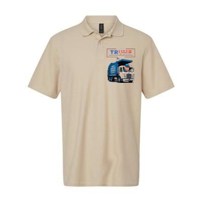 Donald Trump Rides In Garbage Truck Garbage For Trump Softstyle Adult Sport Polo