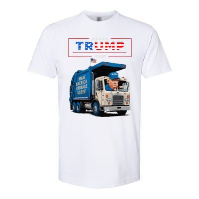 Donald Trump Rides In Garbage Truck Garbage For Trump Softstyle CVC T-Shirt