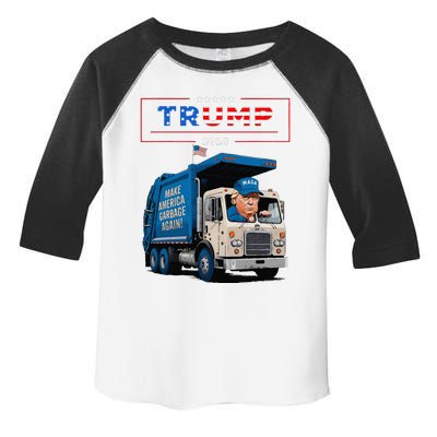 Donald Trump Rides In Garbage Truck Garbage For Trump Toddler Fine Jersey T-Shirt