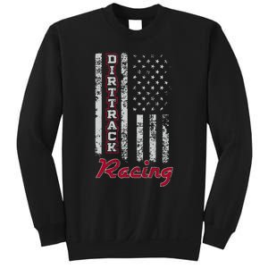 Dirt Track Racing Gift Design American Flag Sweatshirt