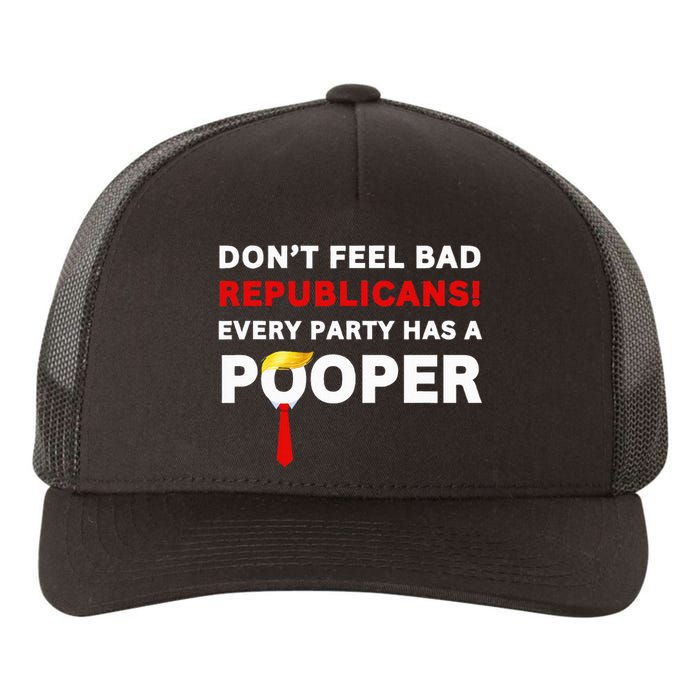 Donald Trump Republican Party Pooper Anti Trump 2024 Loser Yupoong Adult 5-Panel Trucker Hat