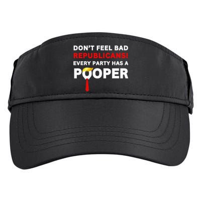 Donald Trump Republican Party Pooper Anti Trump 2024 Loser Adult Drive Performance Visor