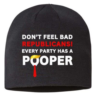 Donald Trump Republican Party Pooper Anti Trump 2024 Loser Sustainable Beanie