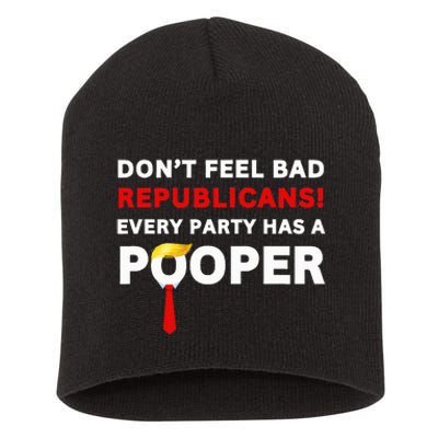 Donald Trump Republican Party Pooper Anti Trump 2024 Loser Short Acrylic Beanie