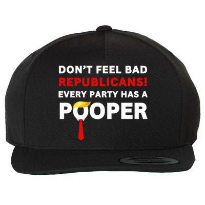 Donald Trump Republican Party Pooper Anti Trump 2024 Loser Wool Snapback Cap