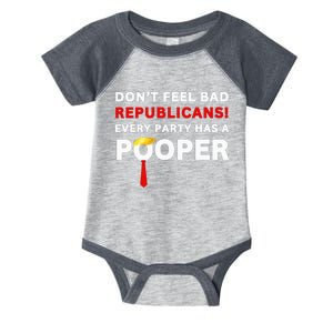 Donald Trump Republican Party Pooper Anti Trump 2024 Loser Infant Baby Jersey Bodysuit