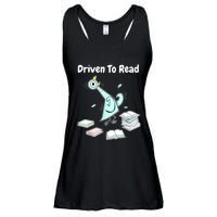 Driven To Read Pigeon Library Reading Books Reader Funny Ladies Essential Flowy Tank