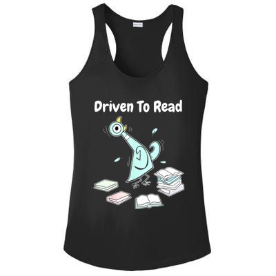 Driven To Read Pigeon Library Reading Books Reader Funny Ladies PosiCharge Competitor Racerback Tank