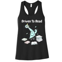 Driven To Read Pigeon Library Reading Books Reader Funny Women's Racerback Tank