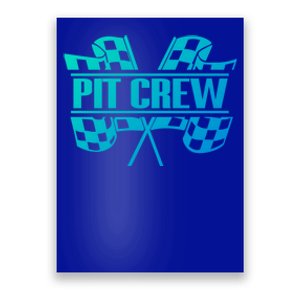 Dirt Track Racing Pit Crew Race Car Team Checker Flag Meaningful Gift Poster