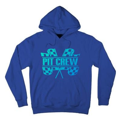 Dirt Track Racing Pit Crew Race Car Team Checker Flag Meaningful Gift Tall Hoodie