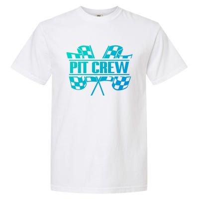 Dirt Track Racing Pit Crew Race Car Team Checker Flag Meaningful Gift Garment-Dyed Heavyweight T-Shirt