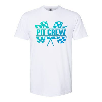 Dirt Track Racing Pit Crew Race Car Team Checker Flag Meaningful Gift Softstyle CVC T-Shirt