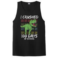 Dino T Rex Student Gift I Crushed 100 Days Of School PosiCharge Competitor Tank