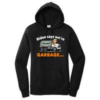 Donald Trump Rides A Garbage Truck Women's Pullover Hoodie